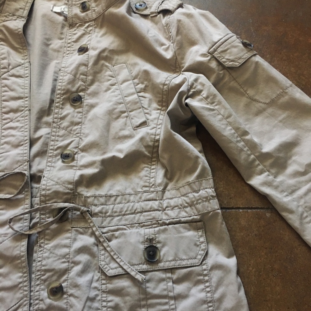 Ann Taylor Loft Khaki button up jacket
